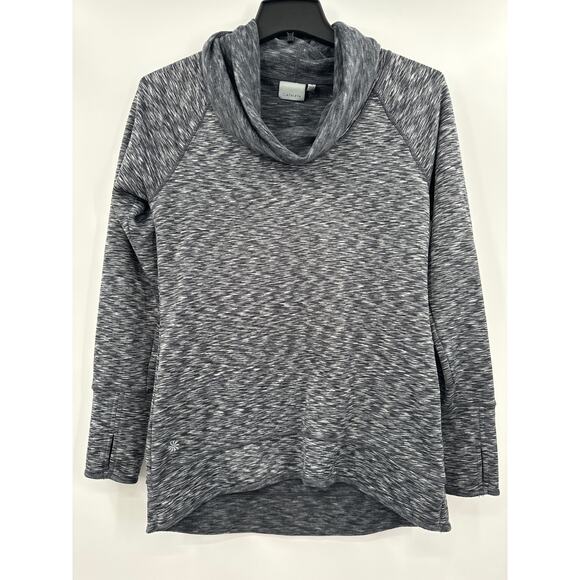 Athleta womens grey cowl neck sweater size M - Picture 1 of 5